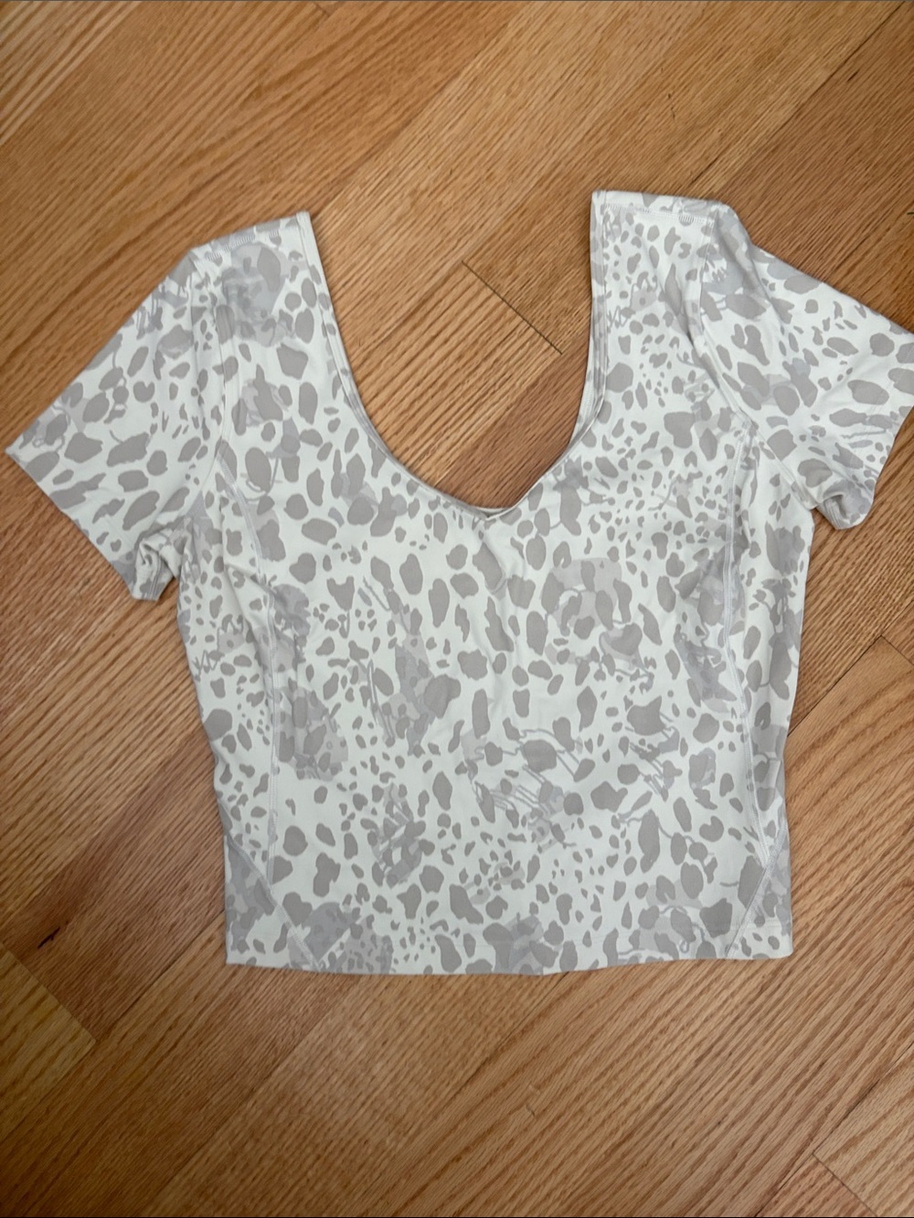 lululemon athletica Light Gray Animal-Spot Align Crop Top